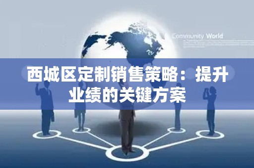 西城区定制销售策略：提升业绩的关键方案