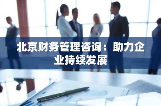 北京财务管理咨询：助力企业持续发展