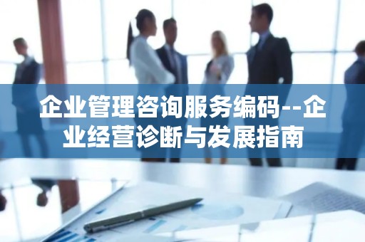 企业管理咨询服务编码--企业经营诊断与发展指南
