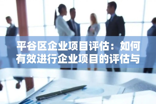平谷区企业项目评估：如何有效进行企业项目的评估与管理