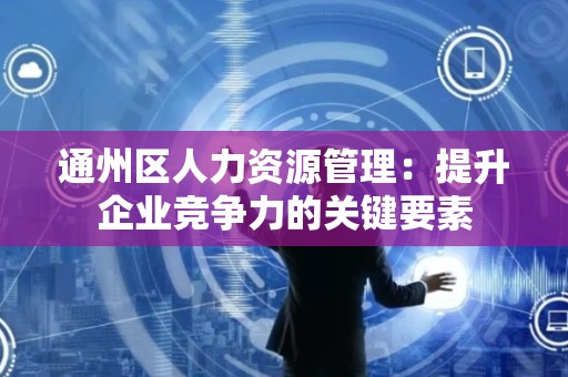 通州区人力资源管理：提升企业竞争力的关键要素