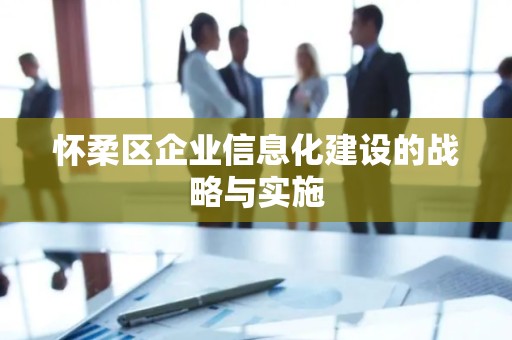 怀柔区企业信息化建设的战略与实施