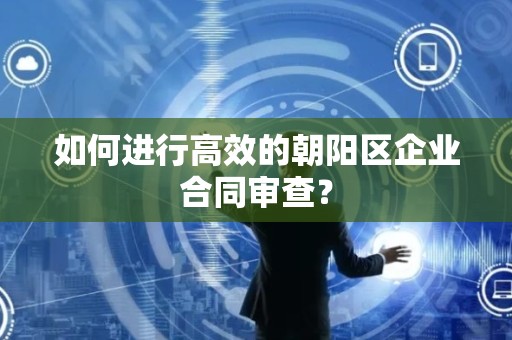 如何进行高效的朝阳区企业合同审查？