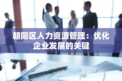 朝阳区人力资源管理：优化企业发展的关键