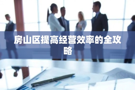房山区提高经营效率的全攻略